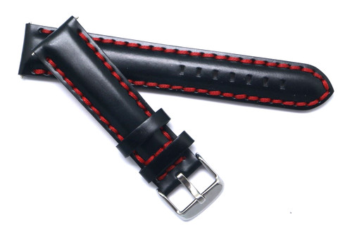 20mm black red - black/red, leather